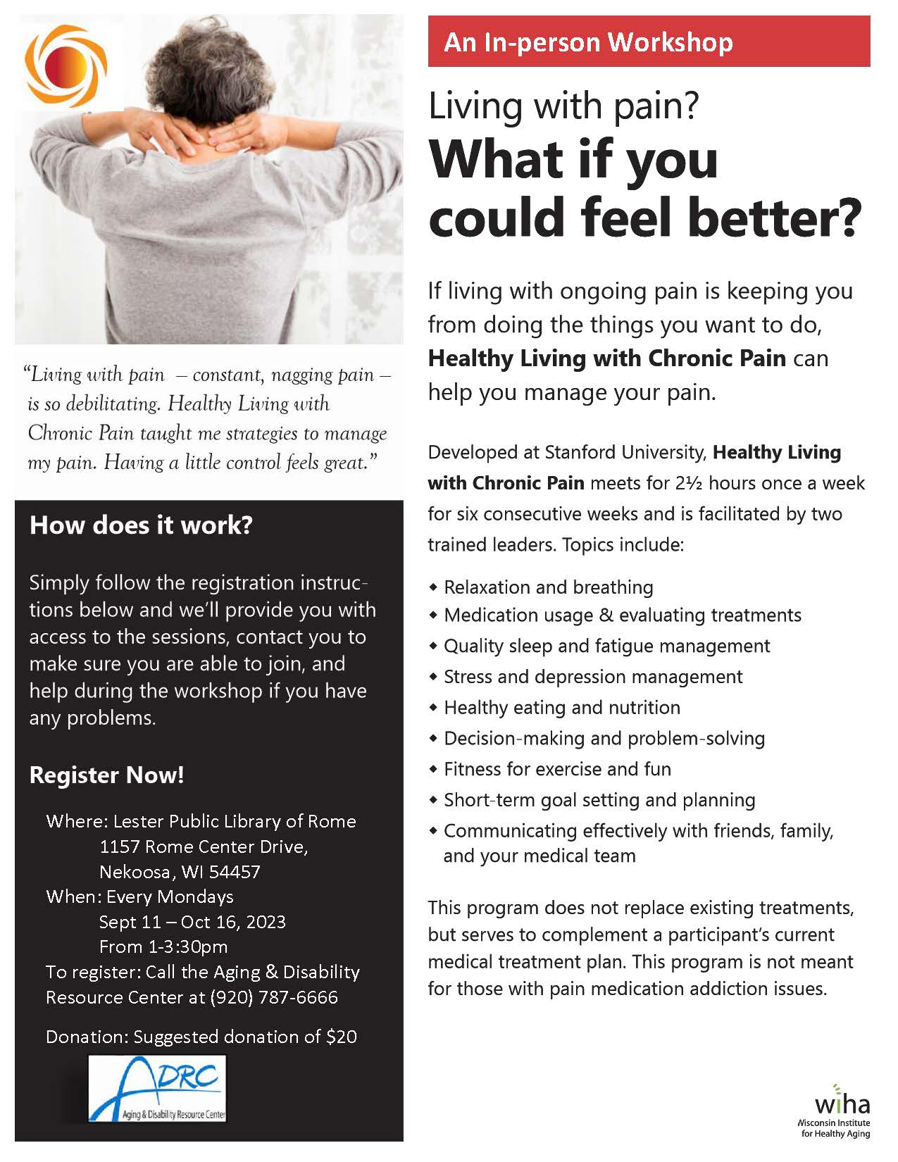Please see event description for content of poster (it is the same information).