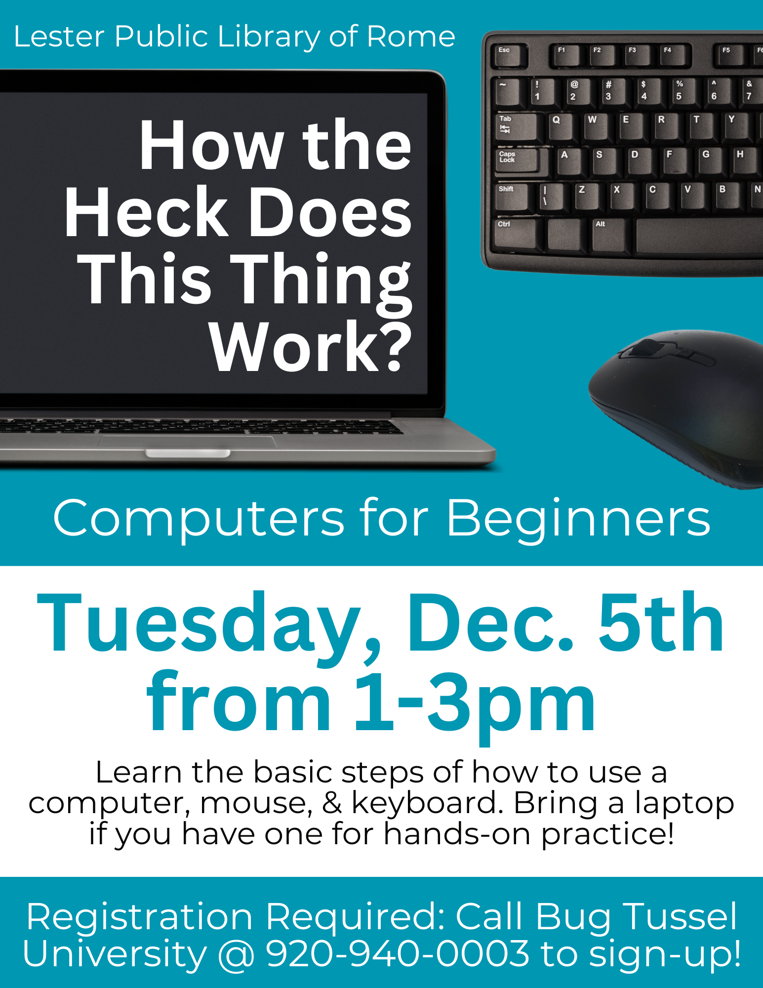 Photo of computer, mouse, and keyboard