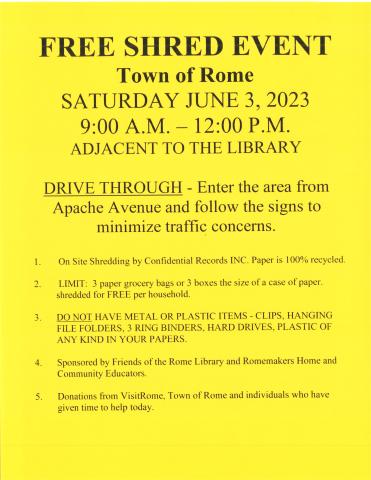 shred event