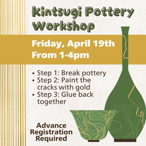 Photo of kintsugi pottery
